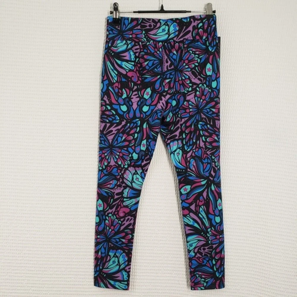 Converse All Star Leggings Girls Large‎ Blue Butterfly High Rise Whimsygoth
